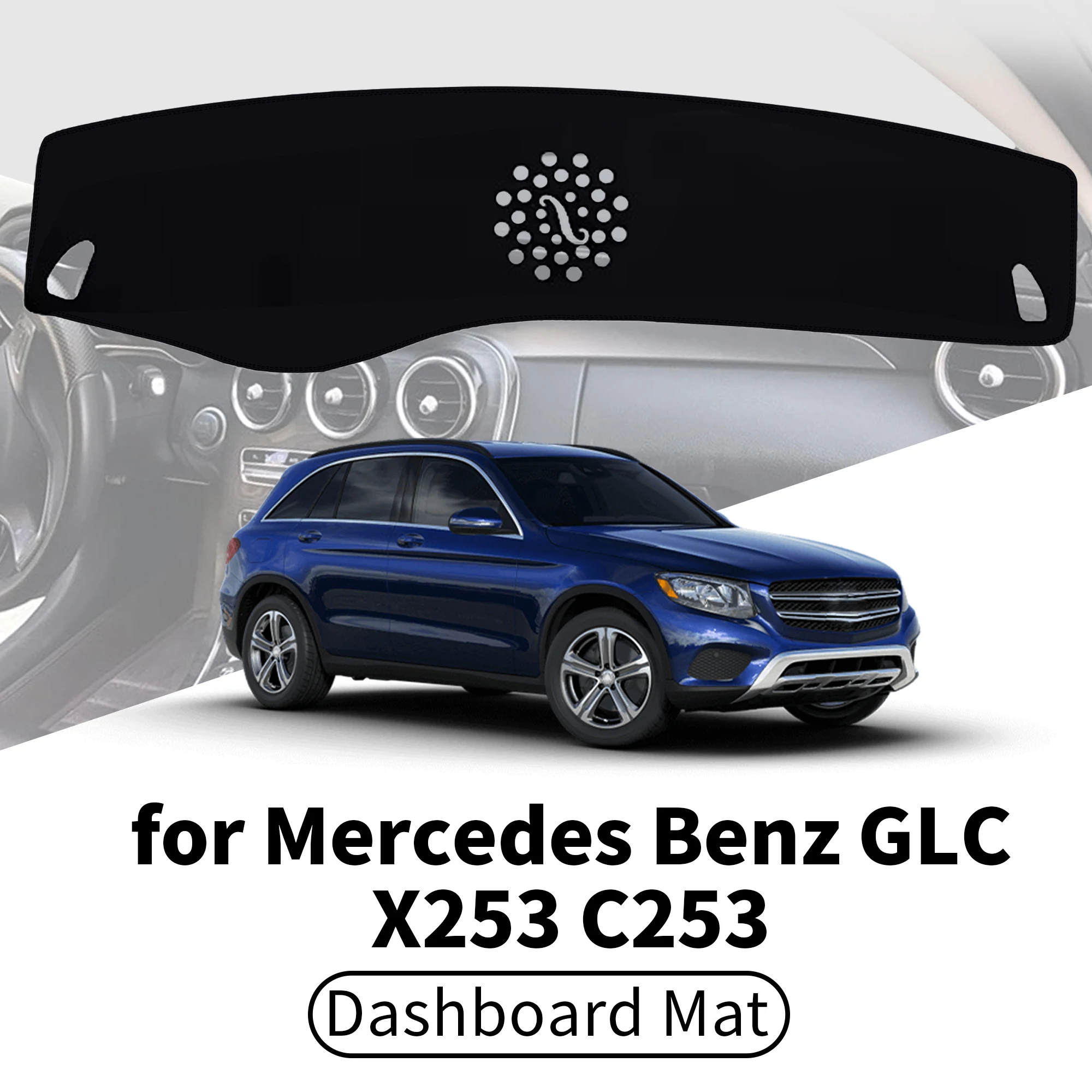 for Mercedes Benz GLC Class Coupe X253 C253 Dashboard Cover Dashmat Sunshade Anti‑UV Anti‑Glare Dash Mat Interior Accessories