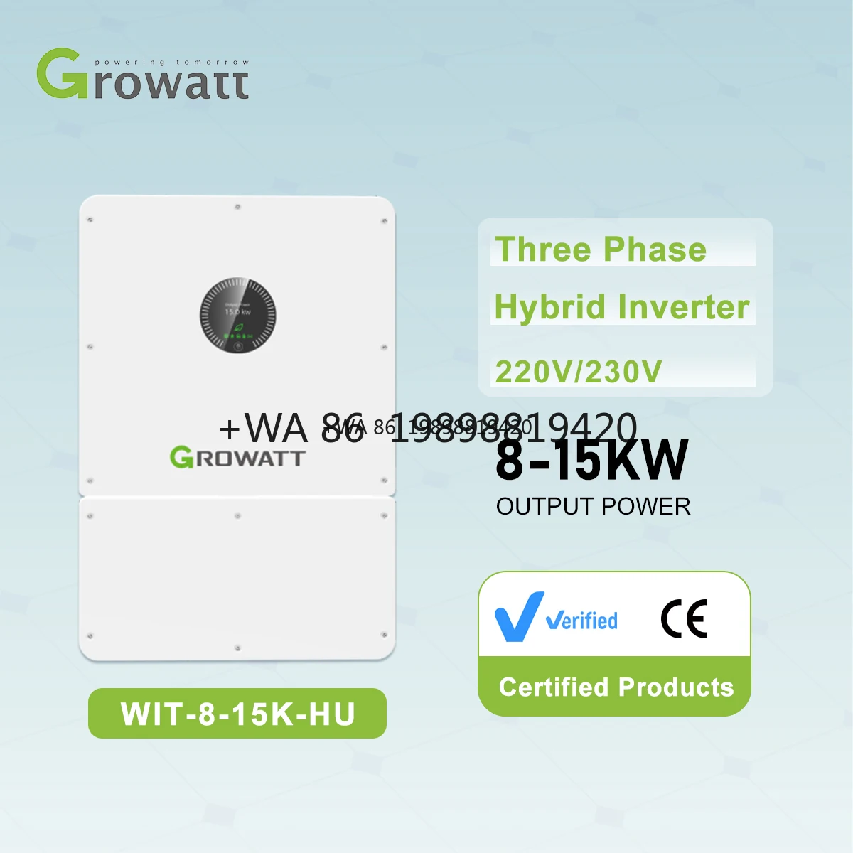 Growatt Wit 8-15K-H… - image