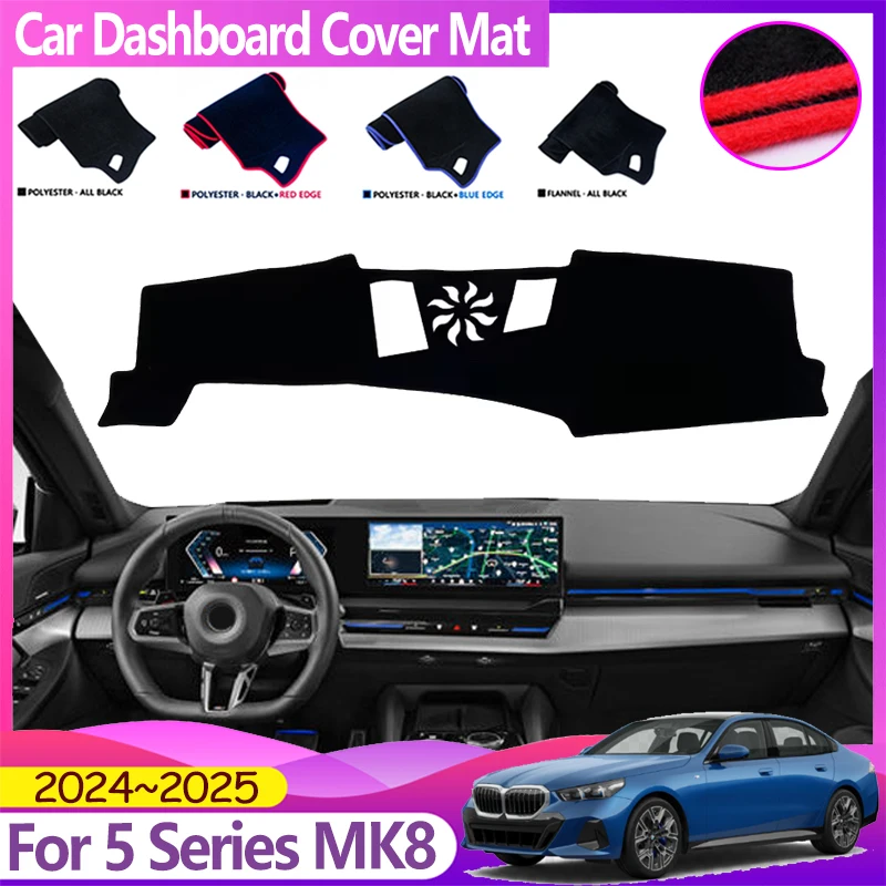 

Car Dashboard Cover For BMW 5 Series MK8 2024 2025 G60 G61 G68 Dash Mat Avoid Light Anti-slip Pads Caerpet Stickers Accessories