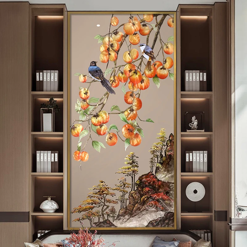 لوحات معلقة، ديكورات، شاشات، بيرسيمونز روي الجديدة، بيرسيمونز مطلية، مرسومة يدويًا