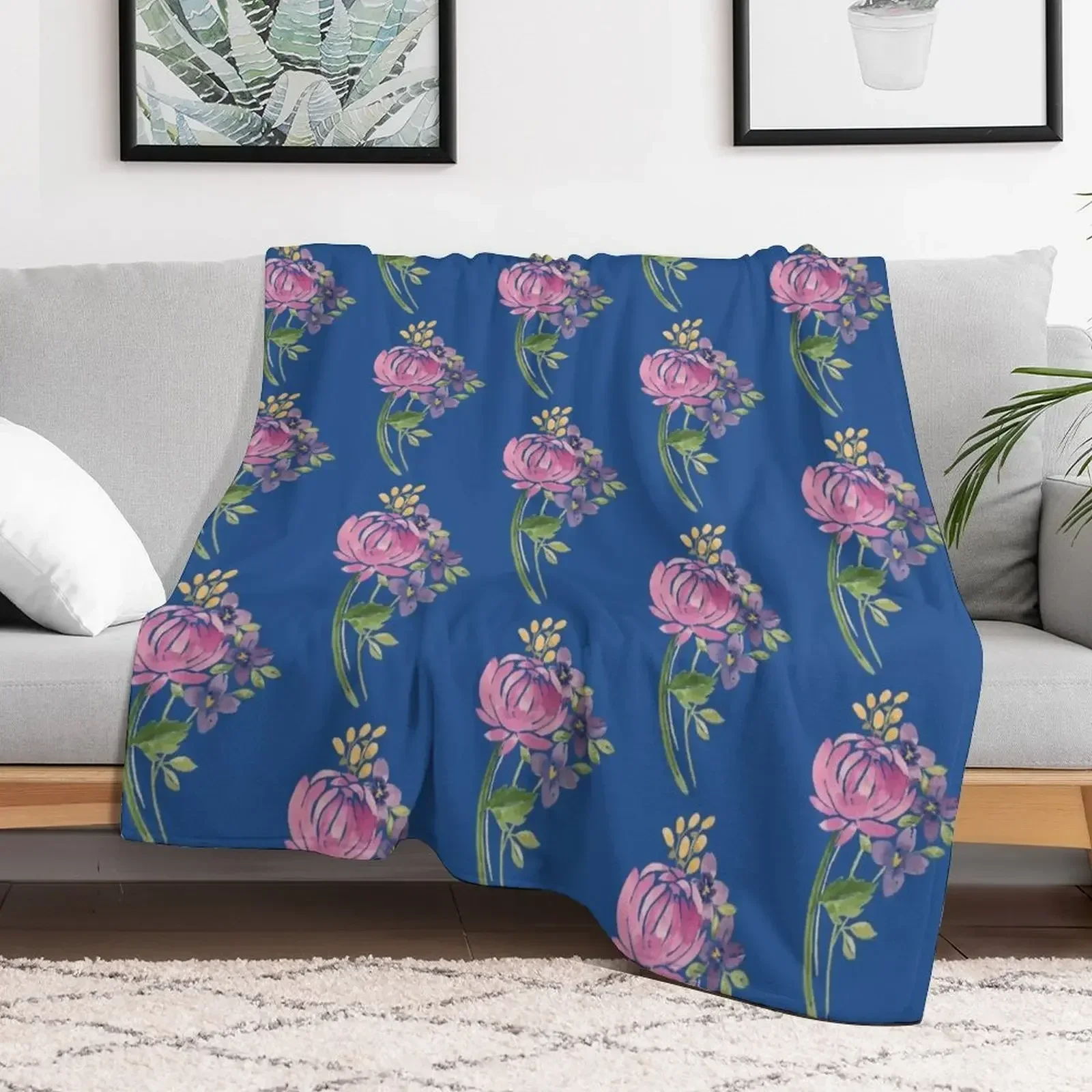 

Watercolor Floral Arrangement Throw Blanket funny gift Cute Plaid Blankets anime Sleeping Bag Hair blankets and throws Blankets