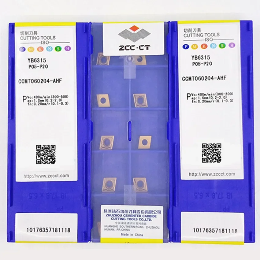 

ZCC.CT CCMT060204-AHF YB6315/CCMT060208-AHF YB6315/CCMT09T304-AHF YB6315/CCMT09T308-AHF YB6315 CNC carbide inserts 10pcs/box