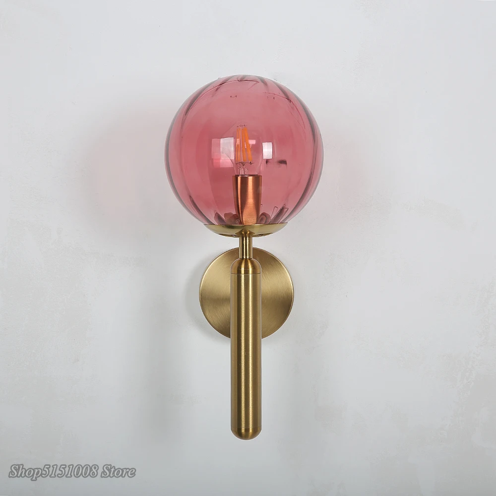 Nordic Wall Lamp Modern Bedroom Beside Glass Ball LED Wall Light Fixture Walllamp Lighting Bathroom Mirror Stair Light Luminaria