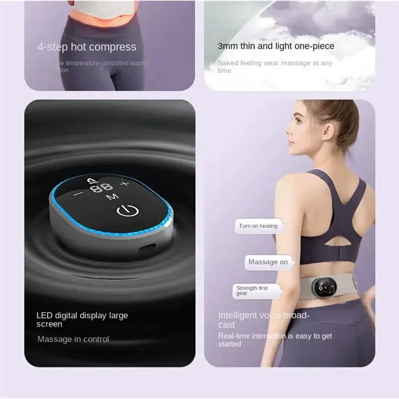ذكي التدفئة مدلك الخصر EMS نبض حمض البطن تورم الإغاثة حزام الخصر حامي