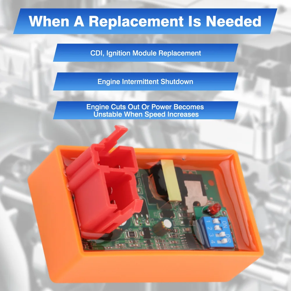 

DC CDI Ignition Box With DIP Switch 6 Pins For BR200RR DT200 Crossmax 250 GY6 150cc RX Z6 Motorcycle Accessories