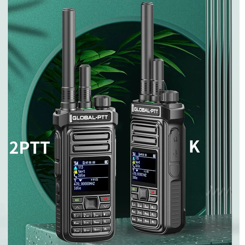 Global-PTT G2 Walkie Talkie POC+UHF Radio Phone 4G Long Distance Range Communication Ham Station Mobile Portable Two-way Radios