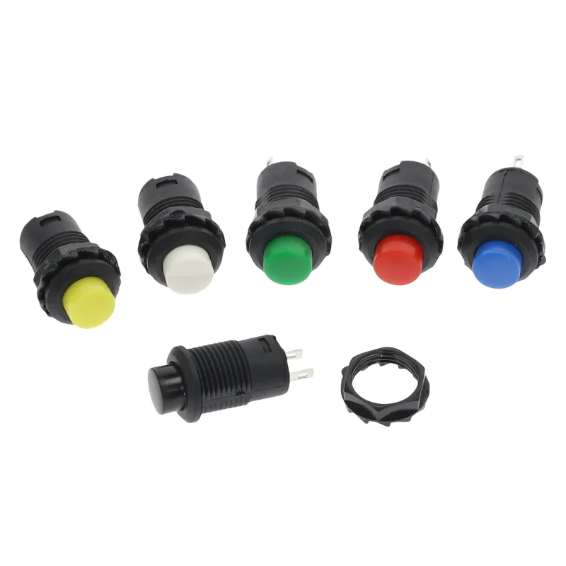 12mm Lock Latching OFF- ON Push Button Switch maintained fixed pushbutton switches Self-Lock button