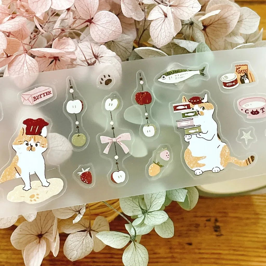 63penhouse خمر بلدي كيتي أيام محبوب القط اشي PET الشريط لصنع بطاقة مخطط DIY بها بنفسك سكرابوكينغ خطة ملصق مزخرفة