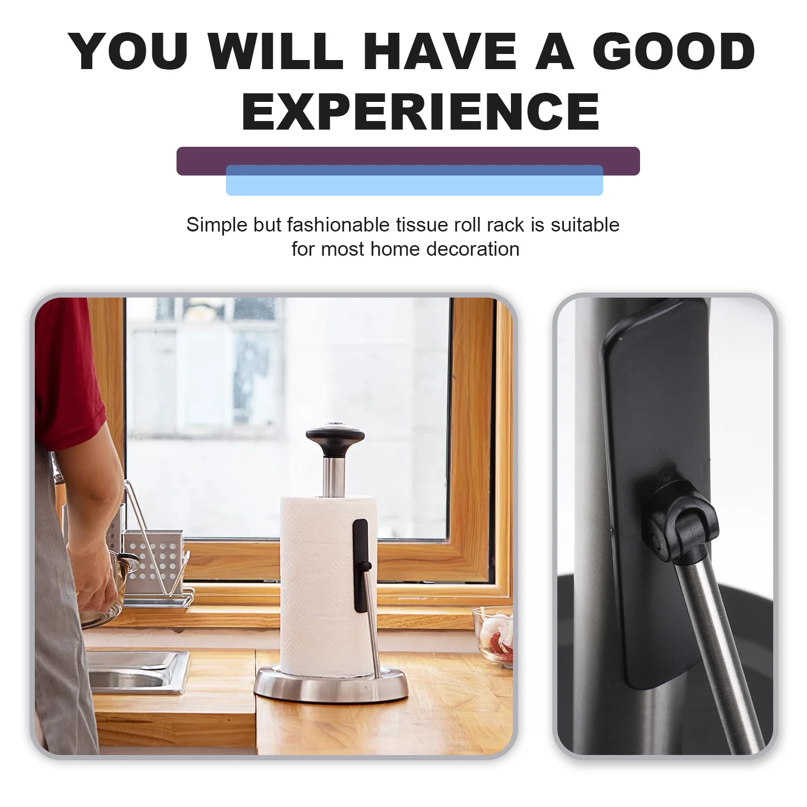 

1 шт., стойка для рулонной бумаги из нержавеющей стали, черный держатель для бумаги, диспенсер для салфеток, органайзер для салфеток, кухонные товары для дома