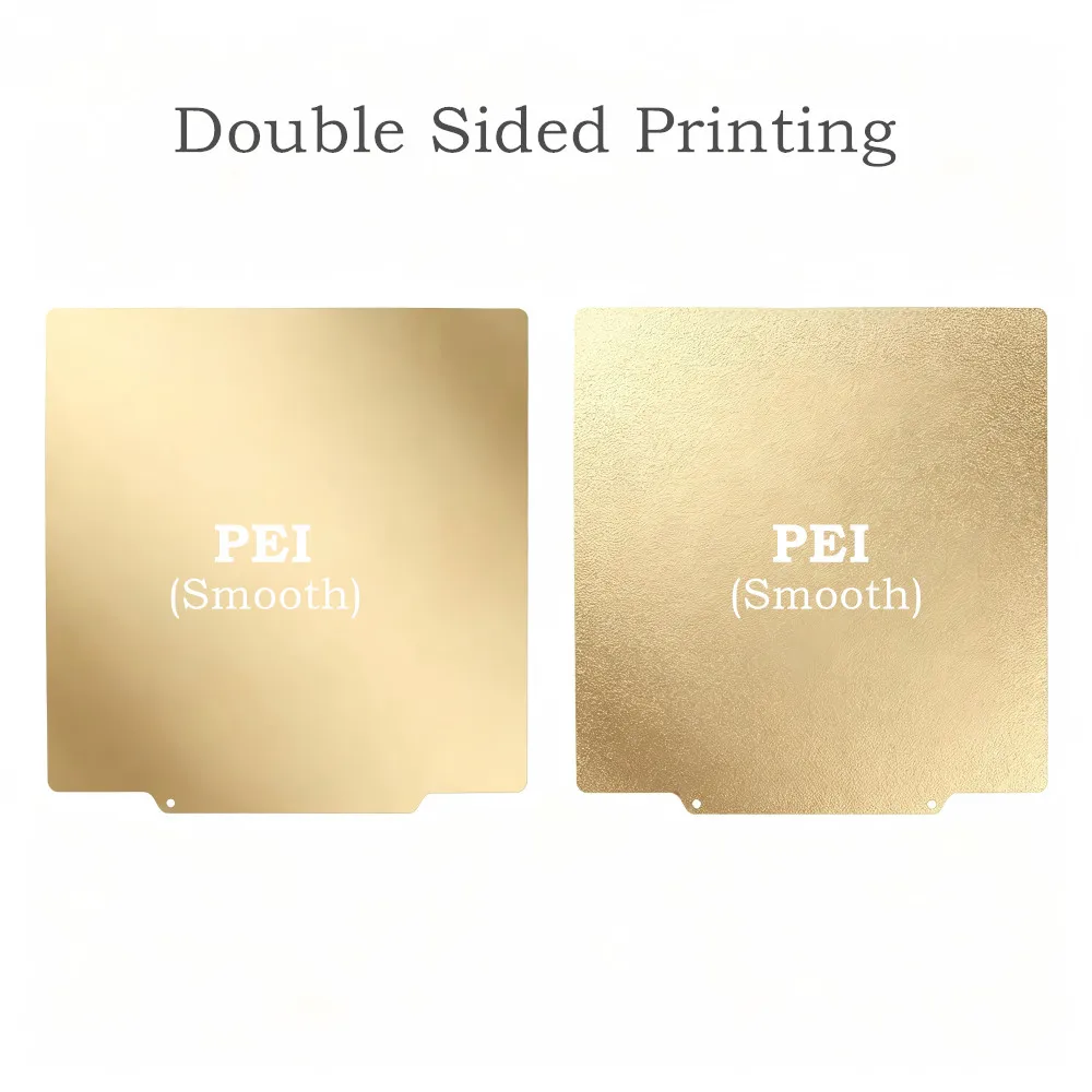 Textured PEI+Smooth PEI Build Plate 220x220mm for KLP1/Anet A6/A8/Anycub i3 Mega 3D Printer Double Sided PEI Spring Steel Sheet