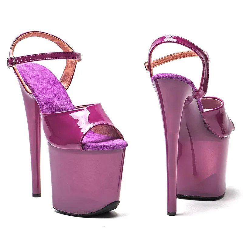 Women New 20CM/8inches PU Upper Sexy Exotic High Heel Platform Party Sandals Pole Dance Shoes Model Shows Sandals 277