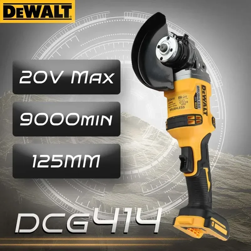 مطحنة زاوية Dewalt DCG414 مقاس 125 مم بدون فرش: مدعومة بقدرة 20 فولت، وهي رائعة لقطع المعادن والخشب والأنابيب. 9000 دورة في الدقيقة بدون سرعة تحميل.