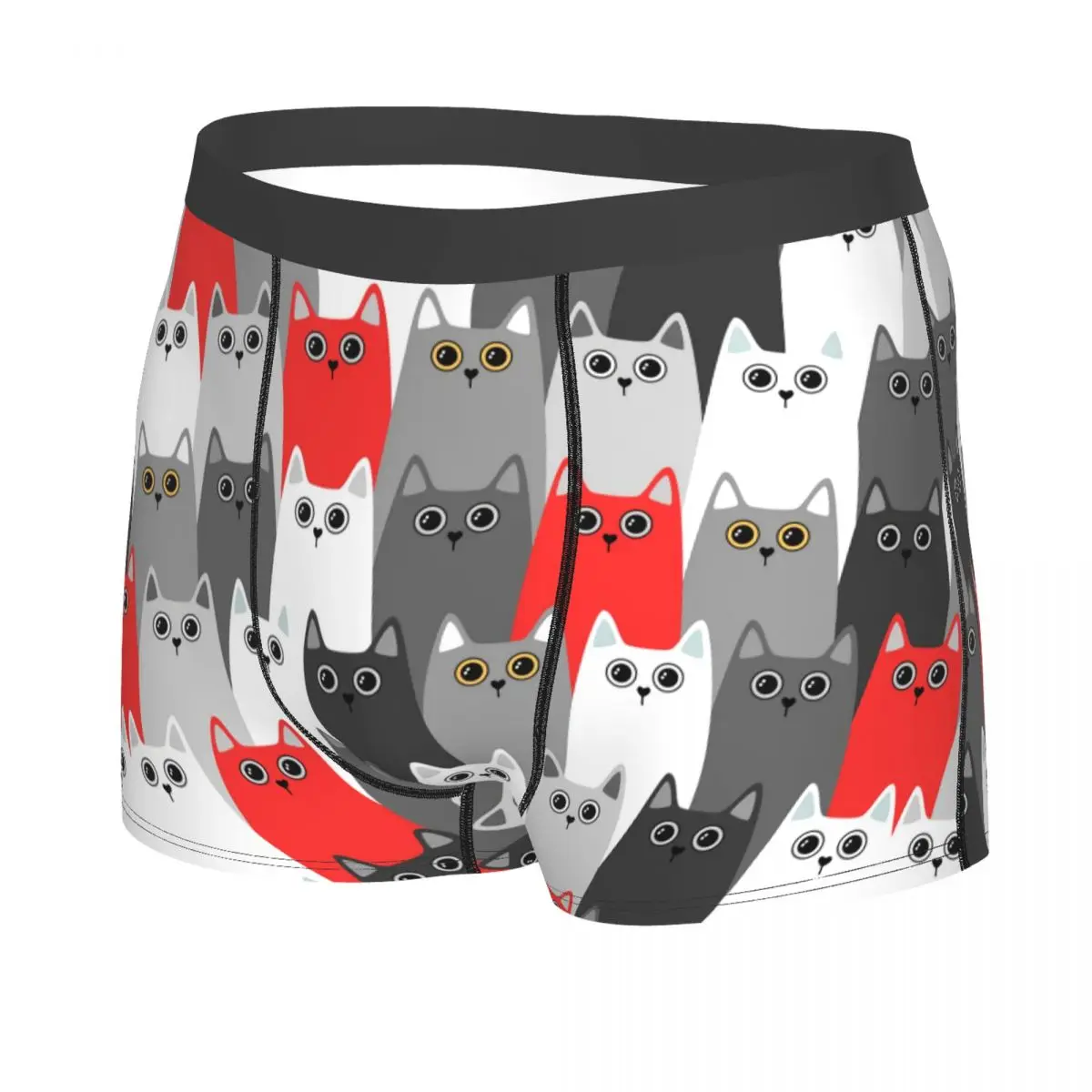 Custom Funny Cute Cats Pattern Boxers Shorts Men Briefs Underwear Cool Underpants