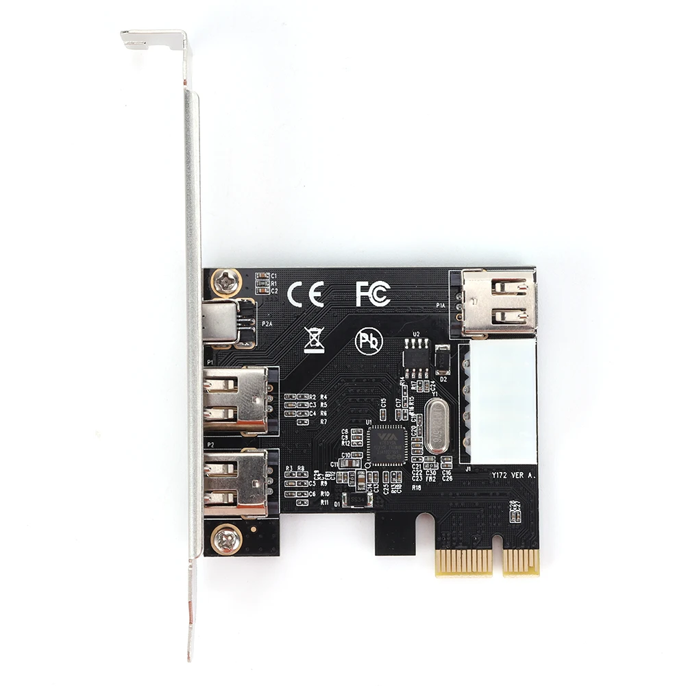 PCI-E 1X إلى 16X 1394 DV بطاقة التقاط الفيديو PCIe 1X IEEE 1394A 4 Port(3 + 1) محول سلك النار مع 6 دبوس إلى 4 Pin IEEE 1394 كابل