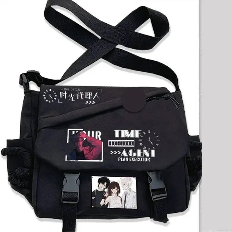 

Anime Game Black White Link Click Student Teens Messenger Crossbody Large Capacity Shoulder Bags For School