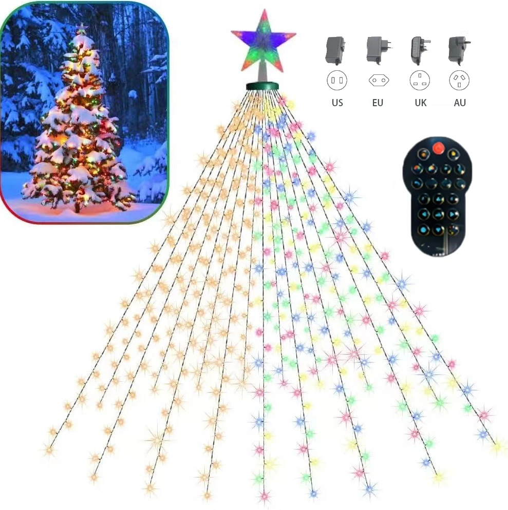 

Smart LED Christmas Tree Decorative Lights Remote control APP DIY pattern colored lights-Suitable for tree-shaped garlands