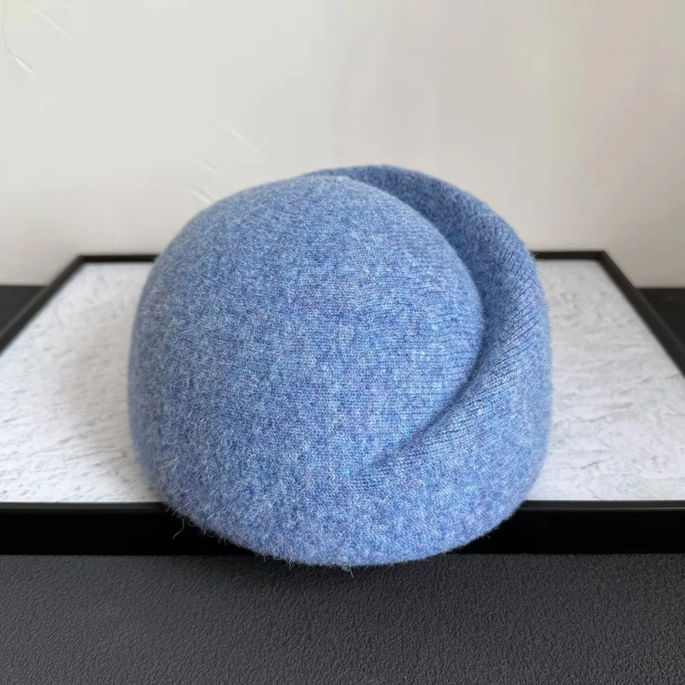 Vintage French Style Pillbox Hat Elegant Fedoras Fedora Hat Solid Color Versatile Medicine Box Hat Live Show