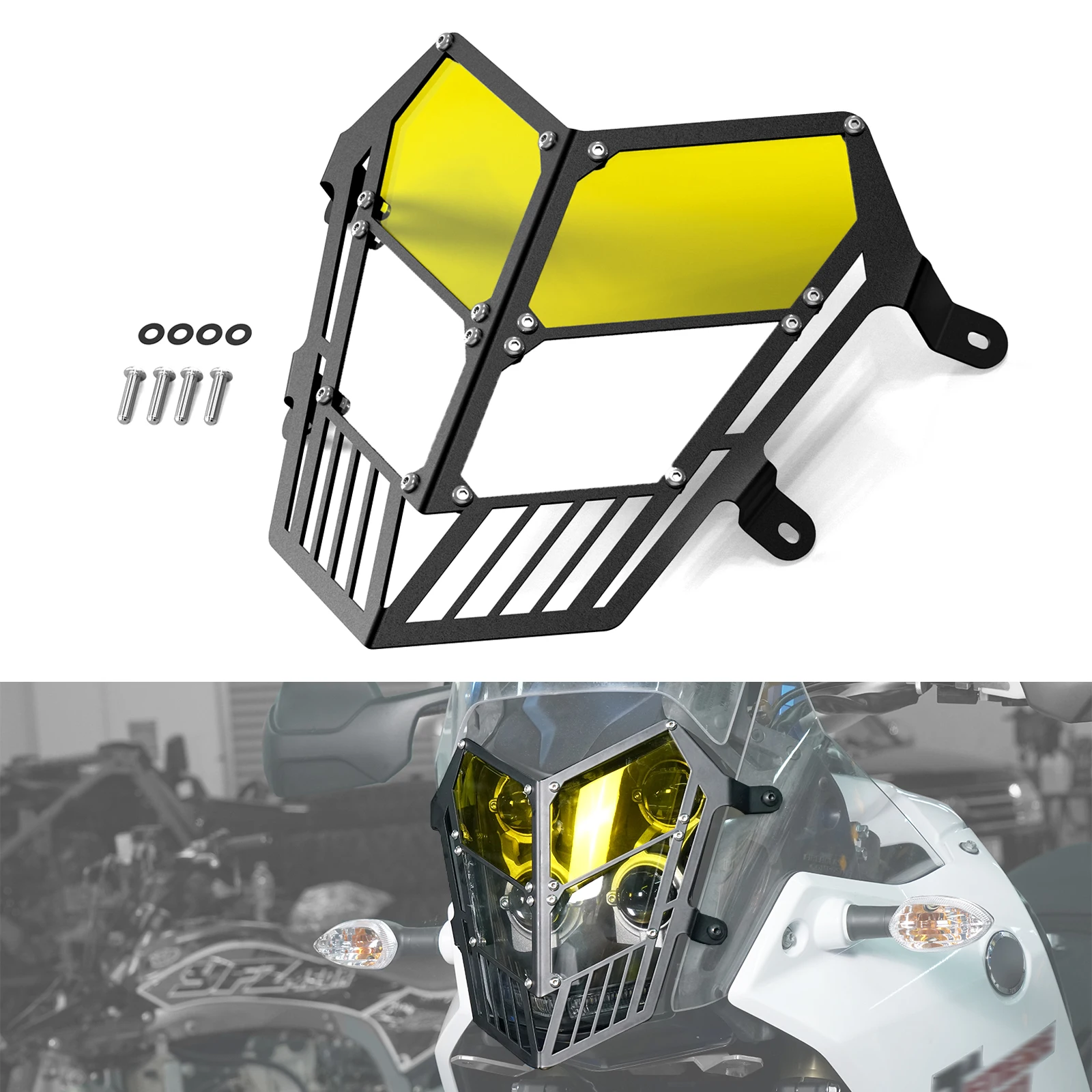 

For Yamaha Tenere 700 Motorcycle Headlights Lens Protection Cover for Yamaha Tenere 700 Rally Edition 2020-2024