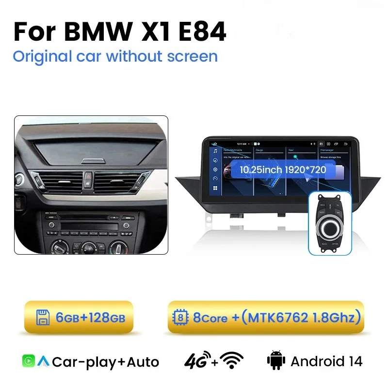 Newest Android 12+512GB Car Radio for W X1 E84 2009-2015  with Bt Dsp GPS O