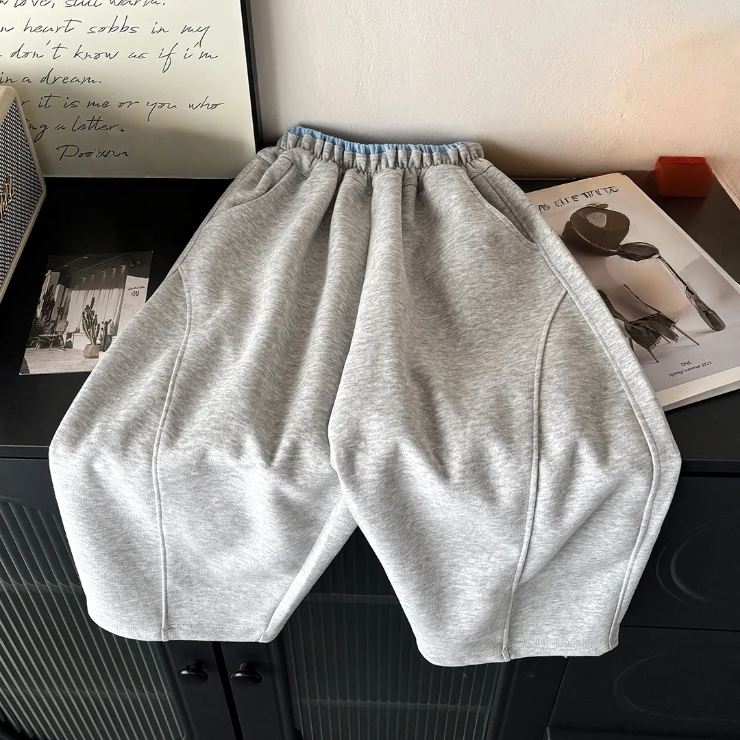 2026 Lente Casual Kinderbroeken 2-10Y Meisjes Elastische taille Losse pasvorm Joggingbroek Zachte kinderjongensbroeken