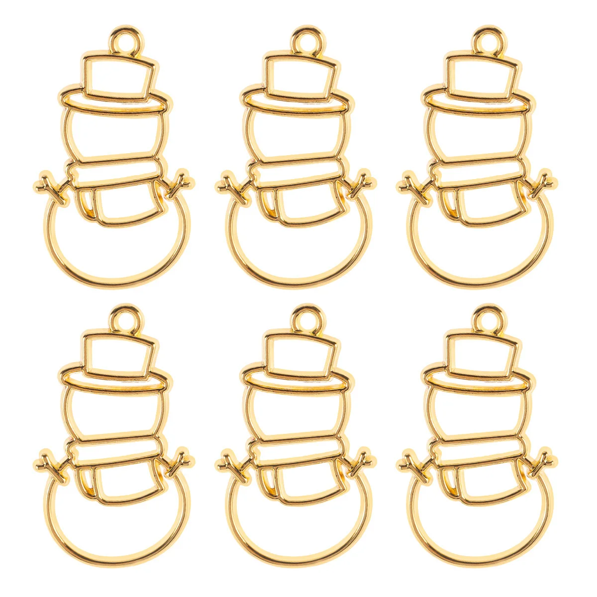 

10Pcs Snowman Metal Alloy Frame Pendant Set Open Back Bezel Christmas Decoration DIY Jewelry Making Supplies Open Back Bezel