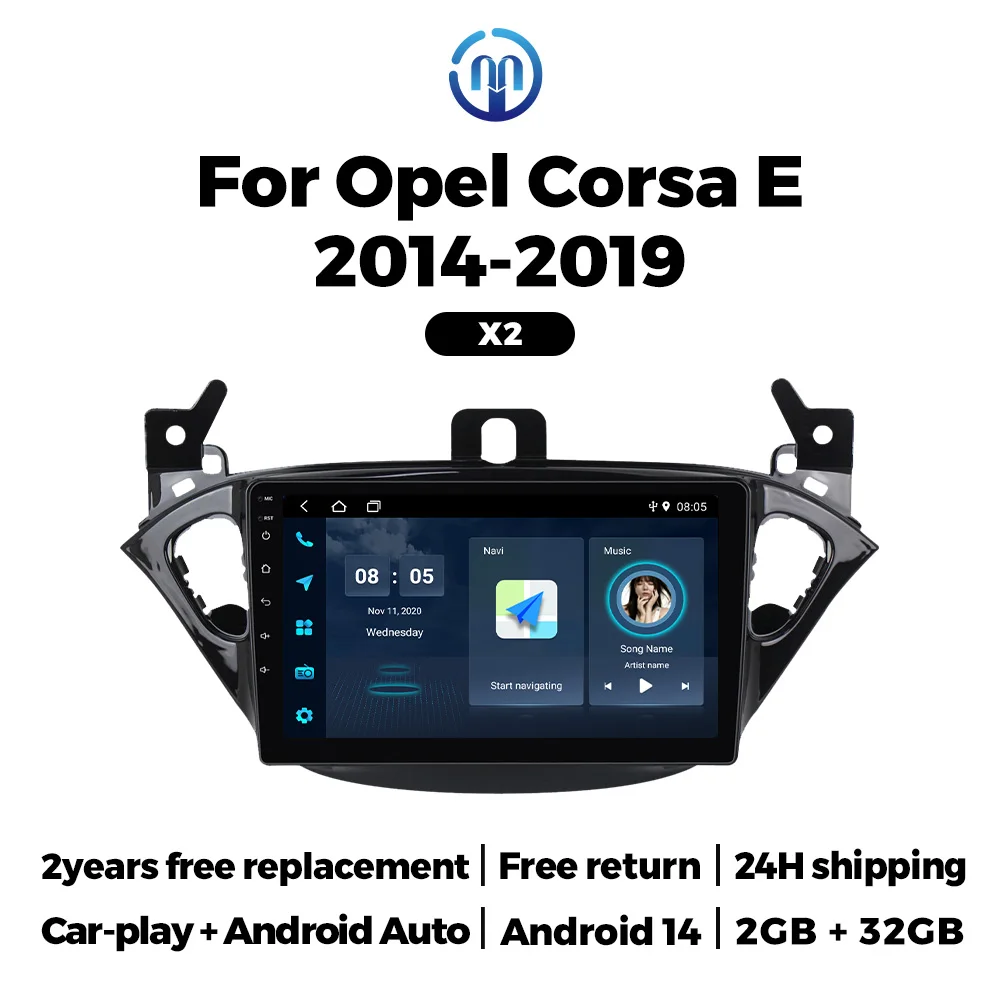 MEKEDE Wireless CarPlay Android Car Radio for Opel Adam 2013-2016 Opel Corsa E 2015-2019 Car Multimedia Player Autoradio Stereo