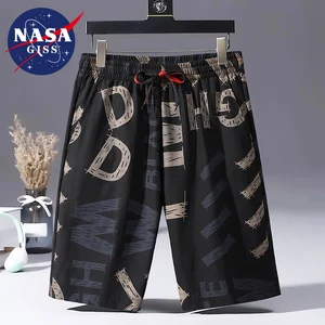 Loose Herren lose Sportshorts, lässige Hosen aus Eisseide Capris, feine Sommer -Outwear, schnelles Trocknen, Herrenmode 8 Hauptverkäufe NASA Sweatshirt - №7