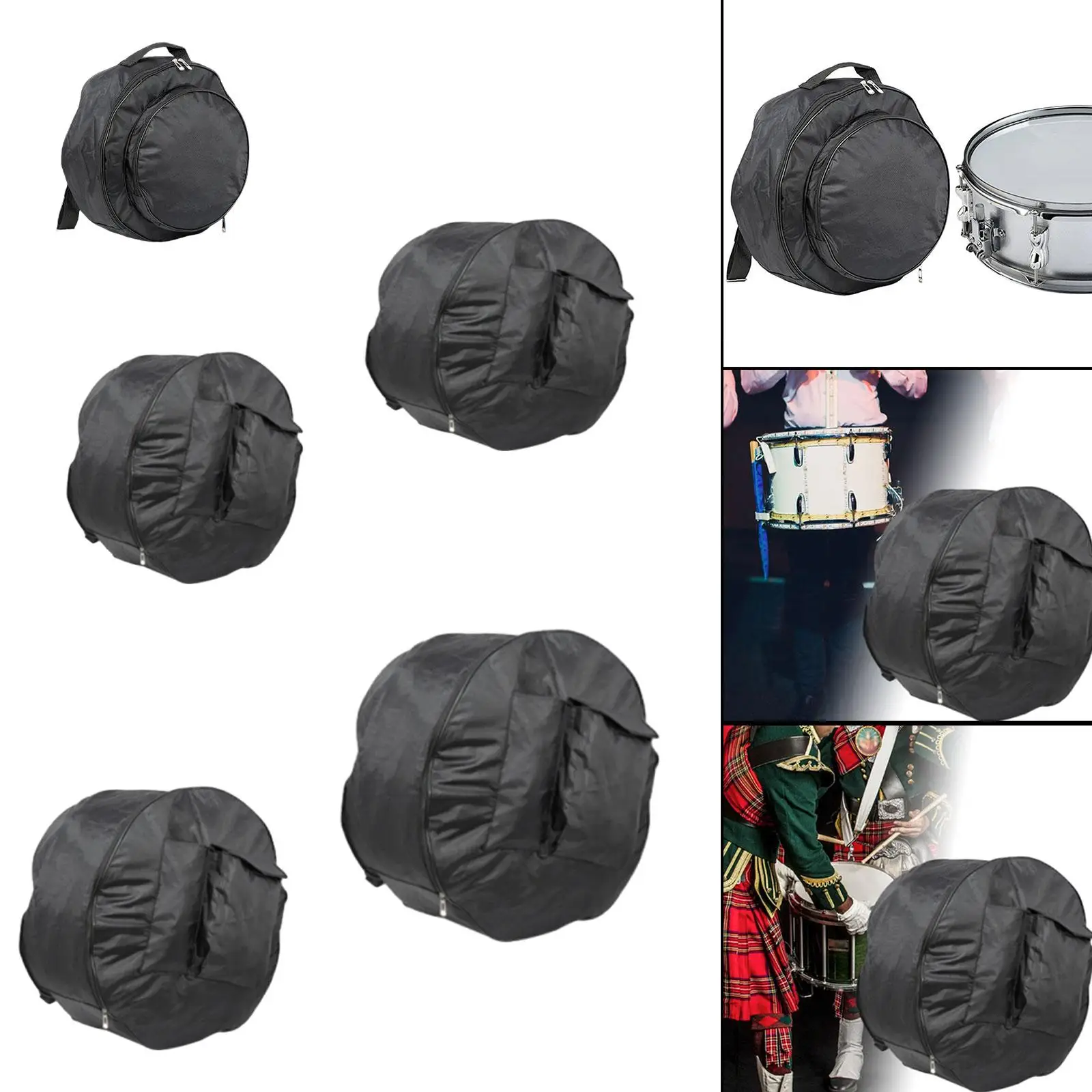 Snare Drum Bag Oxford Cloth Dustproof Drum Storage Bag Organizer Drum Gig Bag for Drum Pads Stage Short Trip Brackets Drumsticks
