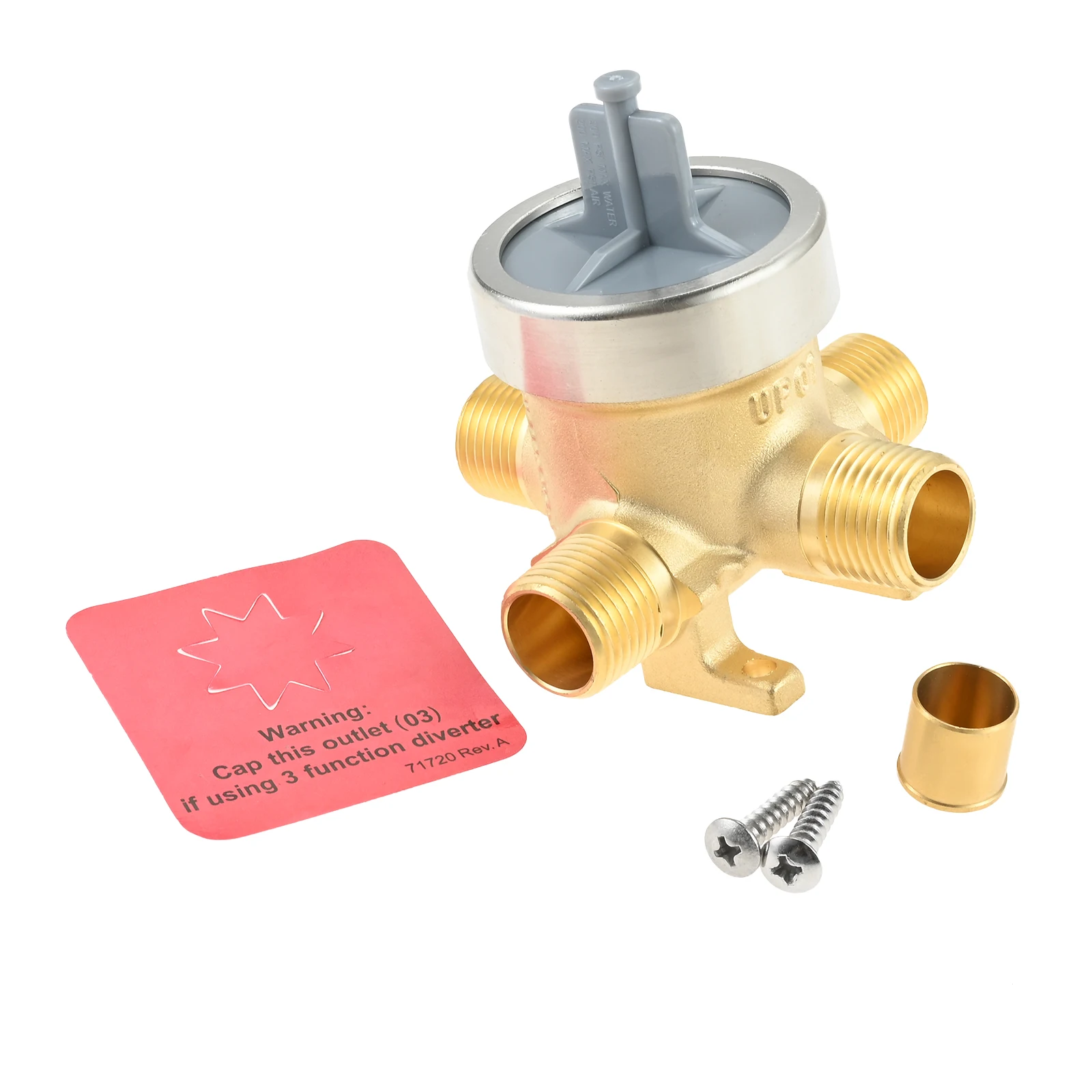 R11000 Shower Diverter Rough-In Valve Solid Brass Kit for Delta 3-Setting & 6-Setting 1/2-in Universal Inlets fit Extra Sprayer