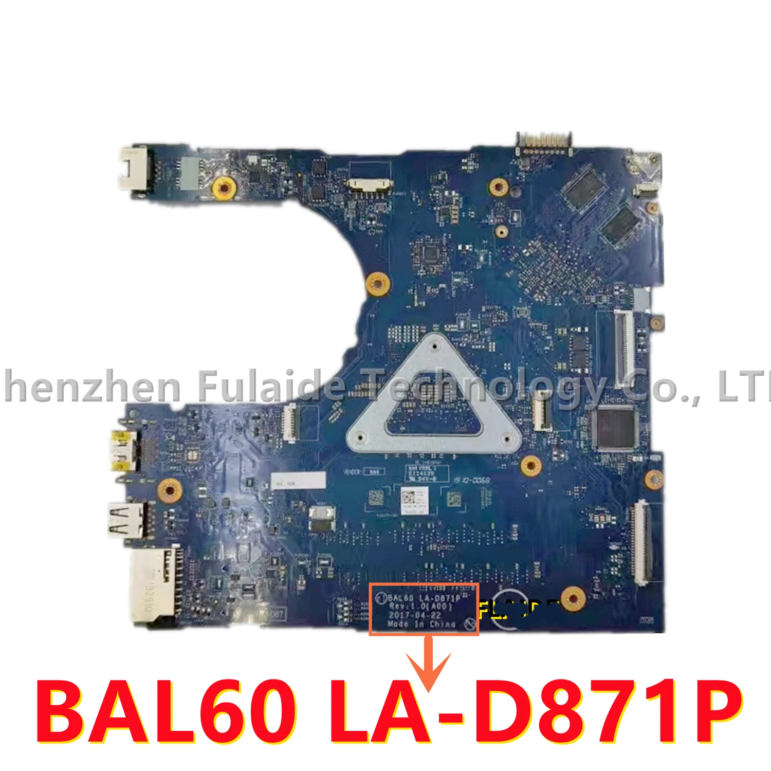 BAL60-Laptop اللوحة الأم لديل ، انسبايرون 5566 ، 5468 ، 5568 ، I5-7200 ، وحدة المعالجة المركزية I7-7500 ، وحدة معالجة الرسومات AMD 2GB ، CN-0T13C0 ، CN-09DT3W ، DDR3 ، LA-D871P