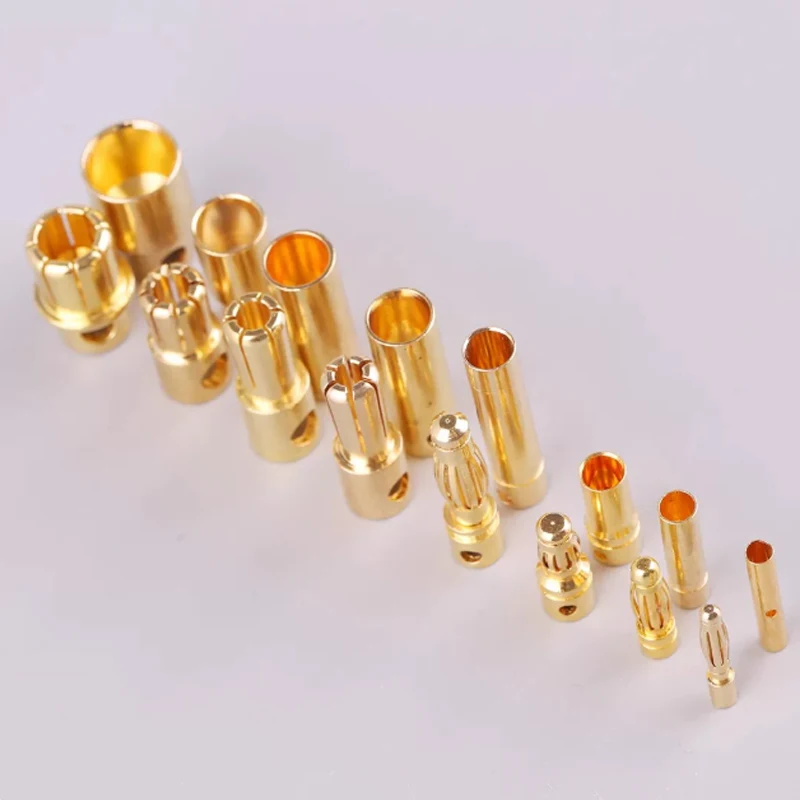 8mm vergoldeter Bullet-Stecker für hohe Ströme, elektrisch verstellbarer Hochstrom-Stecker und -Buchse für RC Lipo – Detail 10