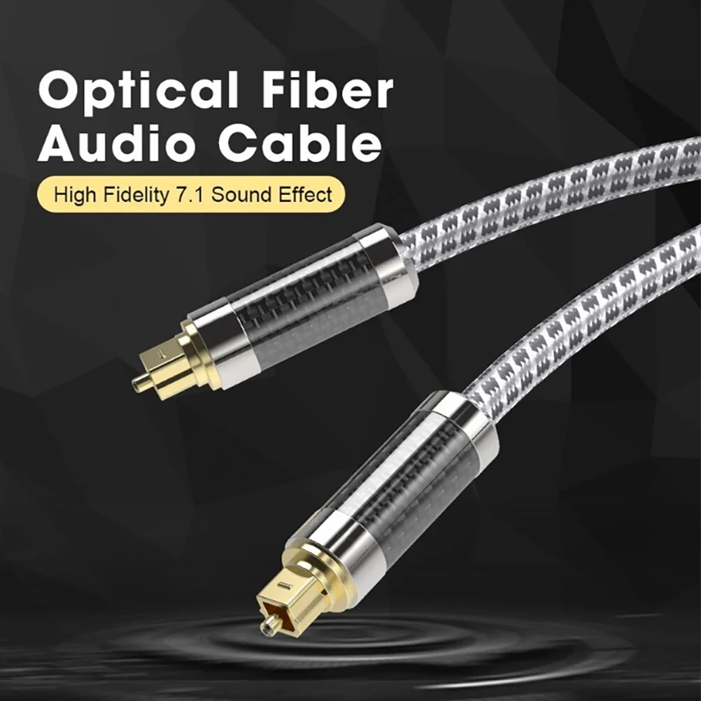 

Optical Audio Cable for Fiber Sound Bar Male to Digital Gold Connectors High Fidelity Audio Video Line Cable