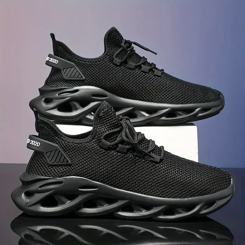 Outdoor Breathable Mesh For Women Light Shock-absorption Black Tennis Men Sports Running Black Jogging Shoes Casual Sneakers