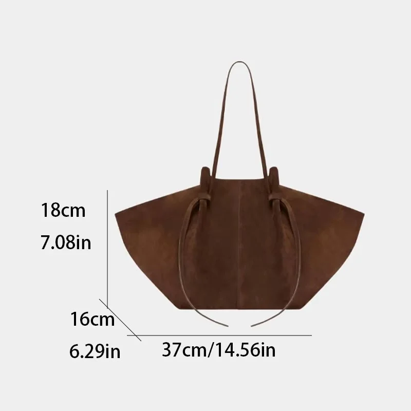 UKF Autumn/Winter Suede Vintage Shoulder Bag Large Capacity Single Tote Handbag Luxury Trend Female Underarm Bag 2024 bolsas