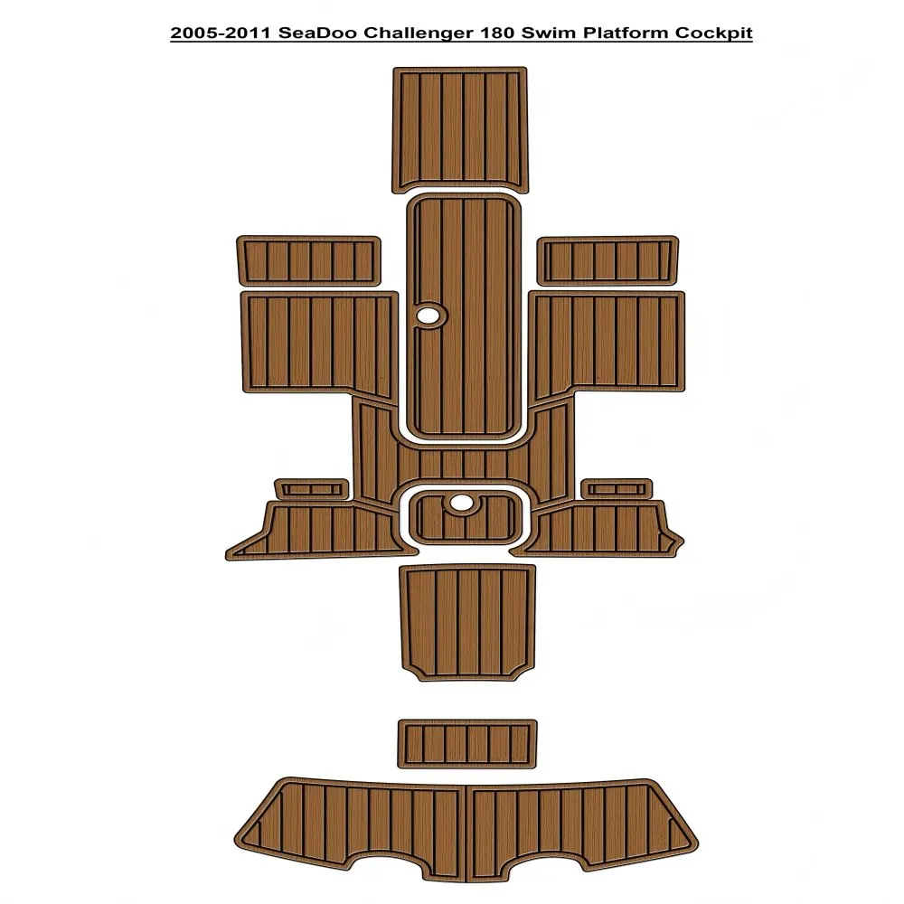 

2005-2011 SeaDoo Challenger 180 Swim Platform Cockpit Pad Boat EVA Foam Teak Deck Floor Mat SeaDek Gatorstep Style Self Adhesive