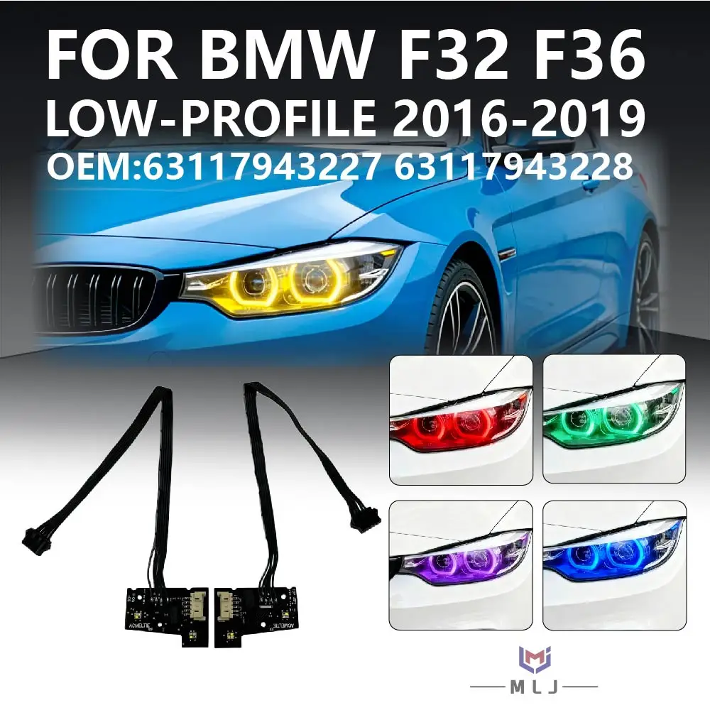

RGB-подсветка для фар BMW 4 серии F32 F36 2016-2019 (для моделей с упрощенной комплектацией) 63117943227 63117943228, внутренняя проводка Plug and Play