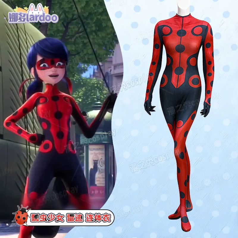 

Miraculous Ladybug Cosplay Costume Jumpsuit Uniform Halloween Carnival Party Christmas Play Role Clothes Clothing for Women