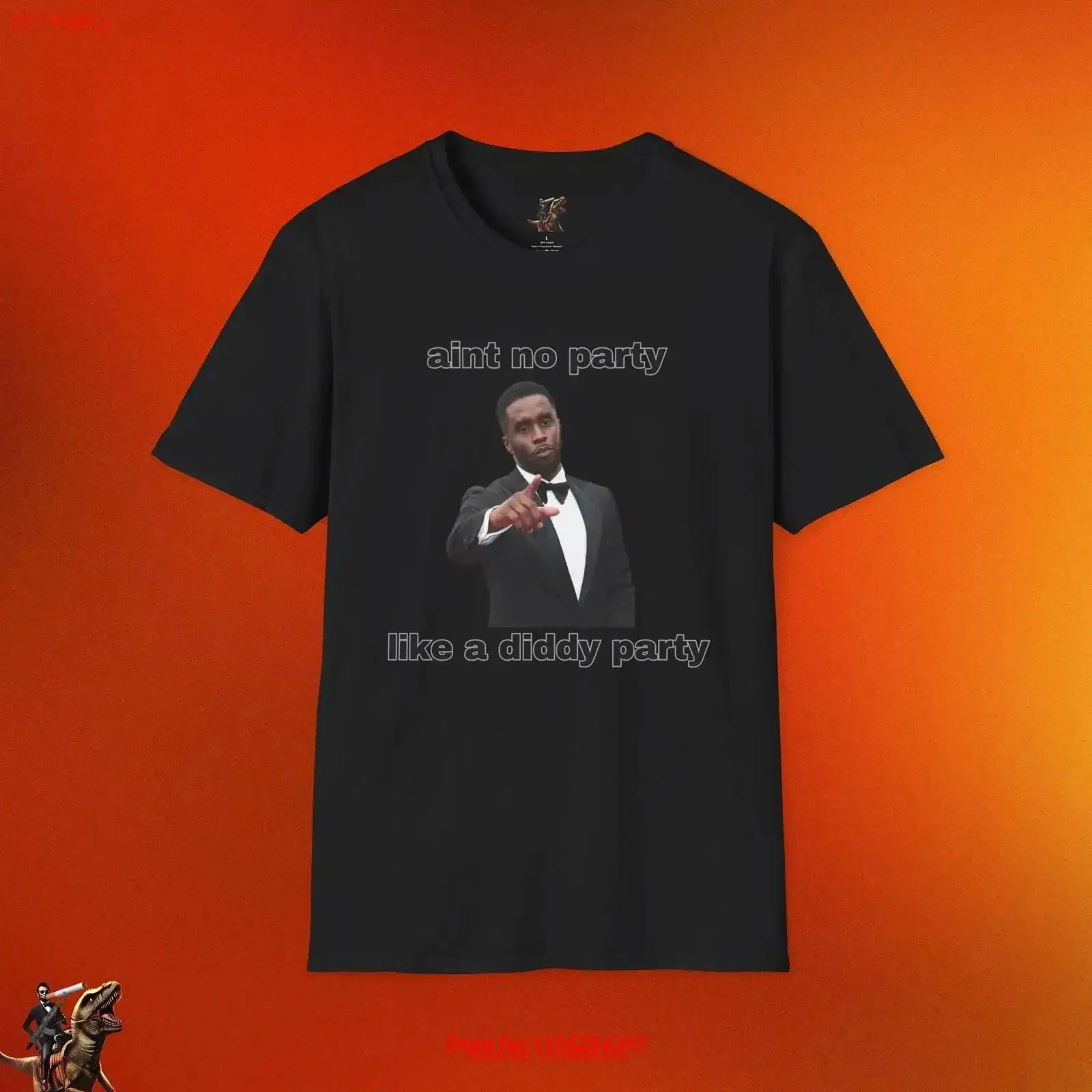 Aint No Party Like A Diddy Funny Meme P T Shirt vintage Washed Top For Everyday Wear graphic designer clothes Versatile homme