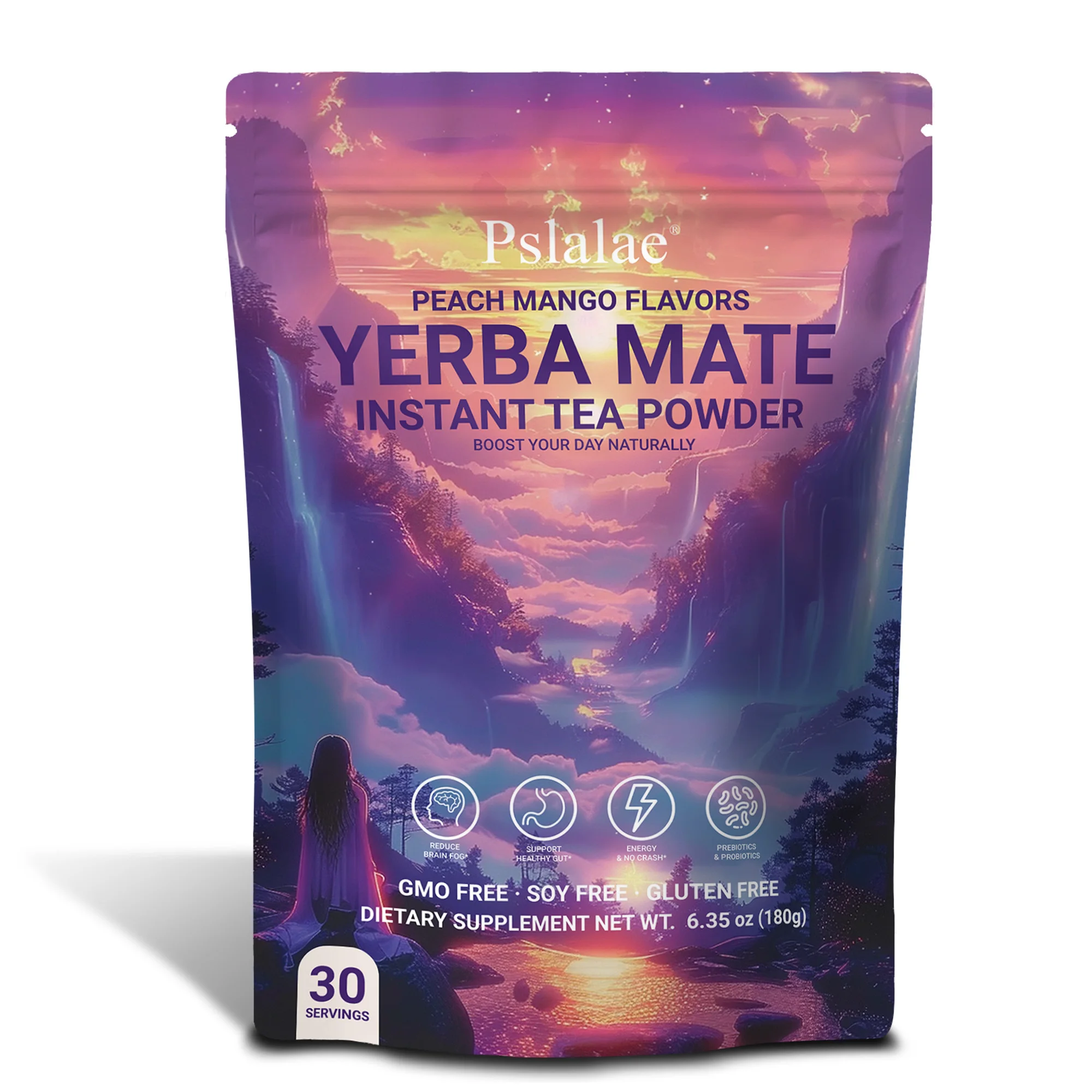 

Yerba Mate 3-in-1 Energy Supplement, Phytonutrient Extracts for Brain Digestive Health