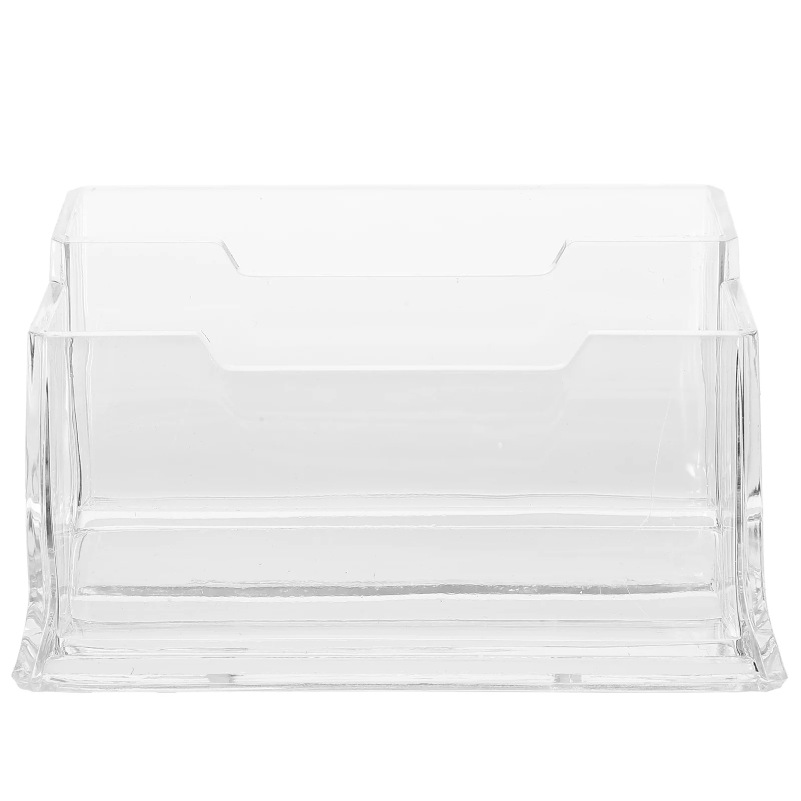 

Business Clear Desktop Organizer For Office Table Storage Stand Convenient Cards Case Reusable Place Card Holder Transparent