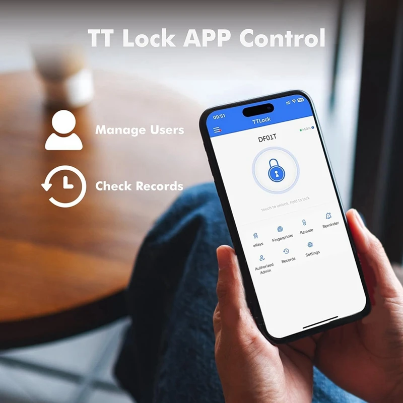 Smart Fingerprint Recognition Door Lock, Smart Deadbolt Lock With App Counting, Biometric Door Lock, Automatic Lock