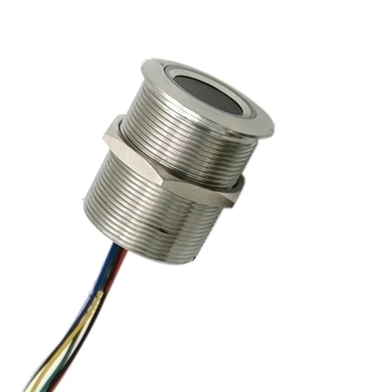 N82R R503 Circular Round RGB Ring Indicator LED Control DC3.3V MX1.0-6Pin Capacitive Fingerprint Module Sensor Scanner, 32Mm