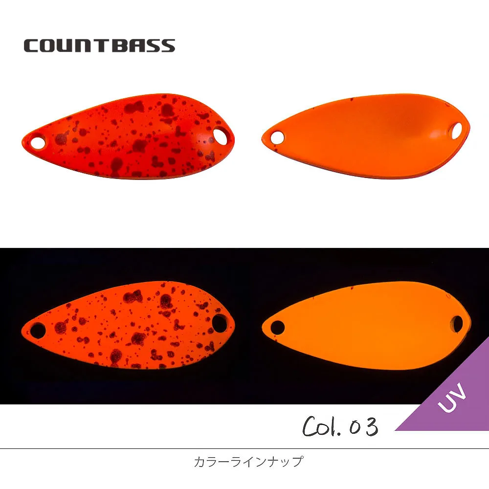 COUNTBASS 3/32oz 2,5g Forellenlöffel mit Widerhaken, UV-Farben, Angelköder, Köder für Hecht und Angler – Detail 10