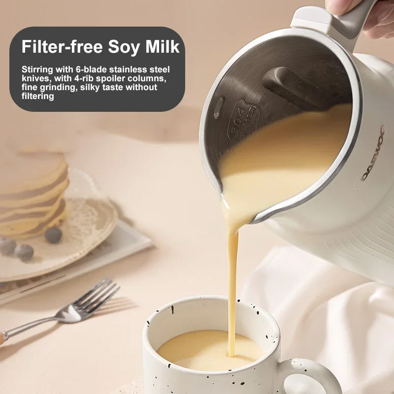 DAEWOO Soybean Milk Machine 600ml Multifunction Juicer Portable Blender Wall Breaking Machine Automatic Heat Home Soy Milk Maker image 5