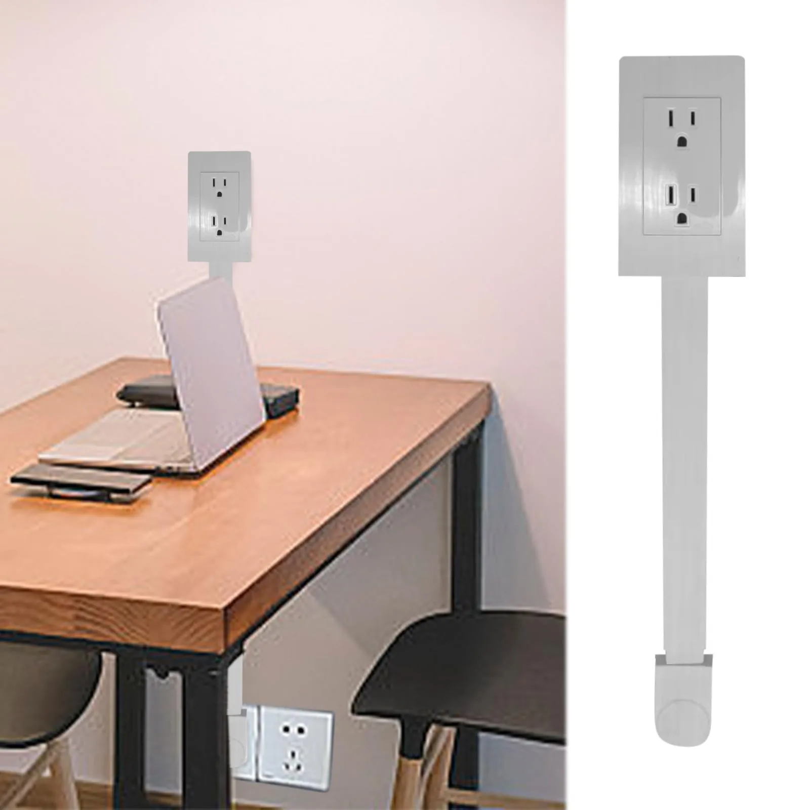 

Доступ к электрическим удлинителем. Розетки «сверхнедоступны» с USB-A USB-C и 2 розетками переменного тока. Удлиняют напряжение 22–34 дюйма. °