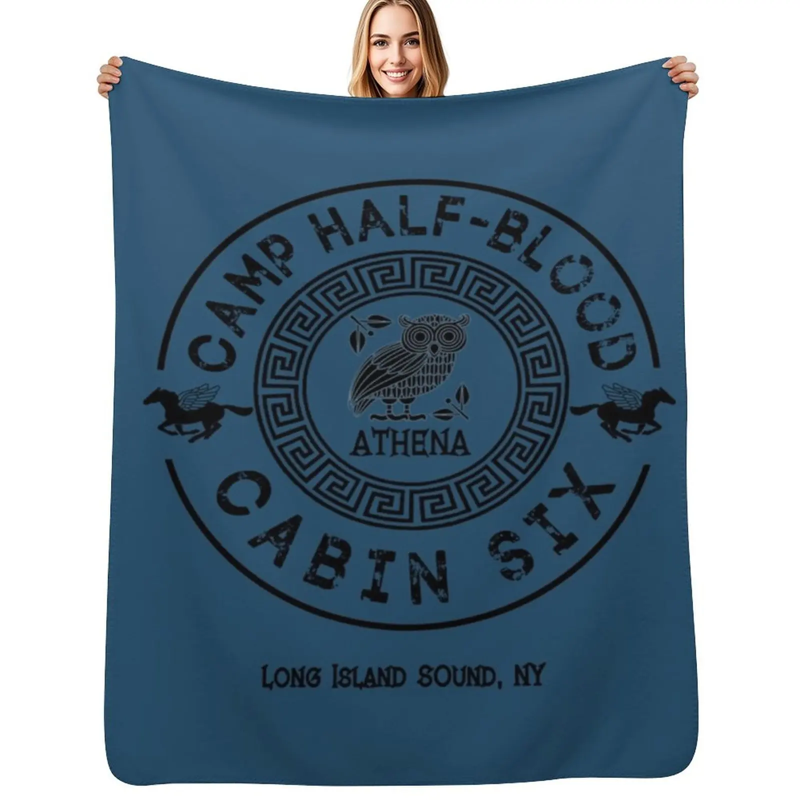 

Cabin Six - Athena - Percy Jackson - Camp Half-Blood Throw Blanket Warm Cute Plaid Plaid on the sofa Blankets