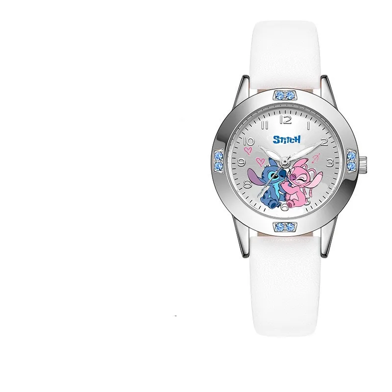 Neue Disney Stitch Diamant Quarzuhr für Frauen Diamant Quarz Armbanduhr Cartoon Mode Stahl gürtel Uhr für Kinder Geschenke