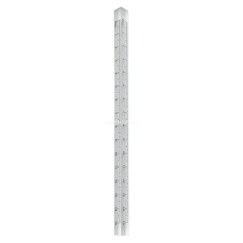 Triangular Prism Ruler 0-15cm Straight Ruler for Ideal for Teacher Student Archi Dropship