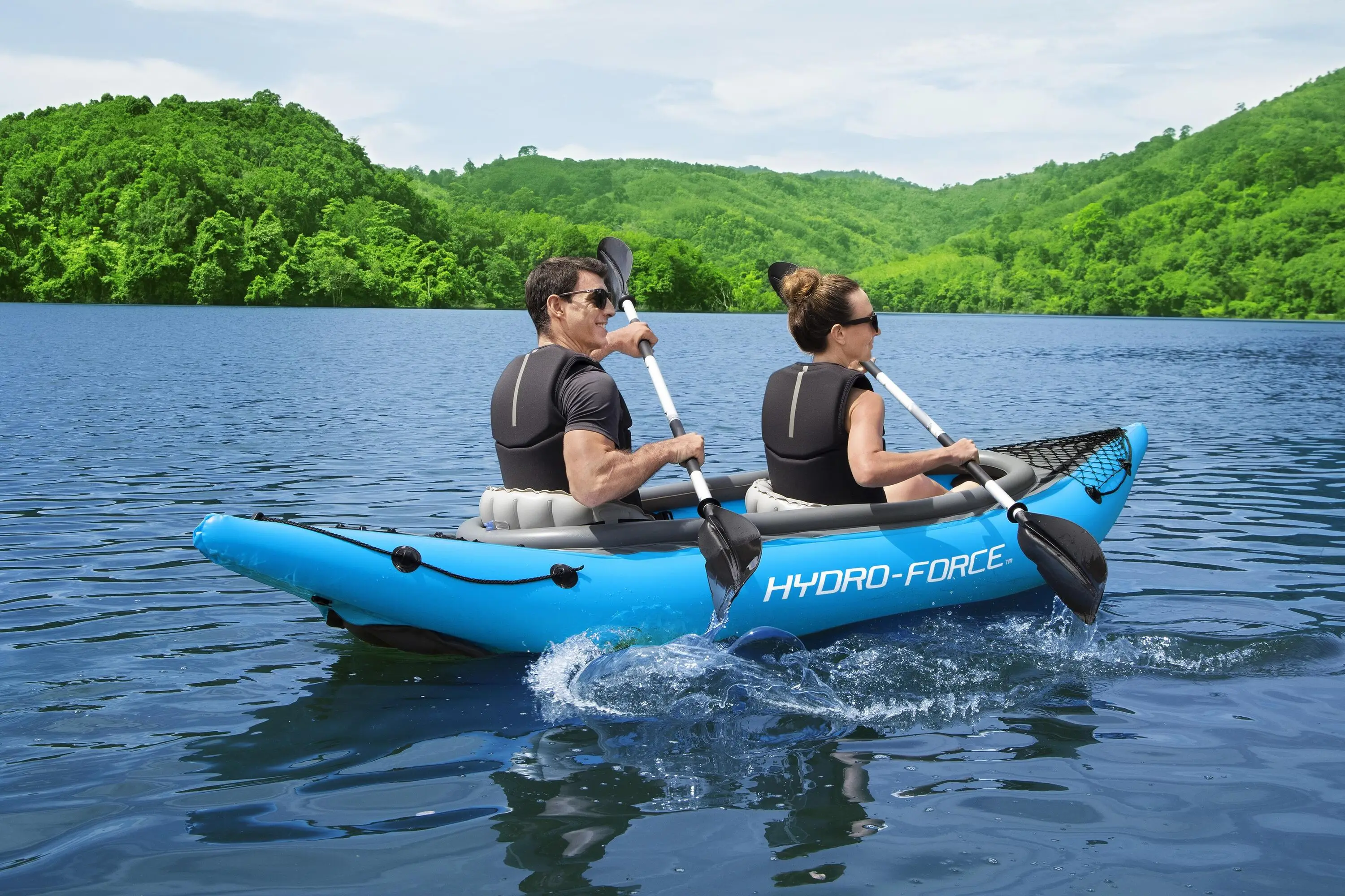 65131 size 3.31 m x 88 cm Hydro-Force X2 Kayak Folding Portable Inflatable Two-Person Kayak Set rowing Fishing boat