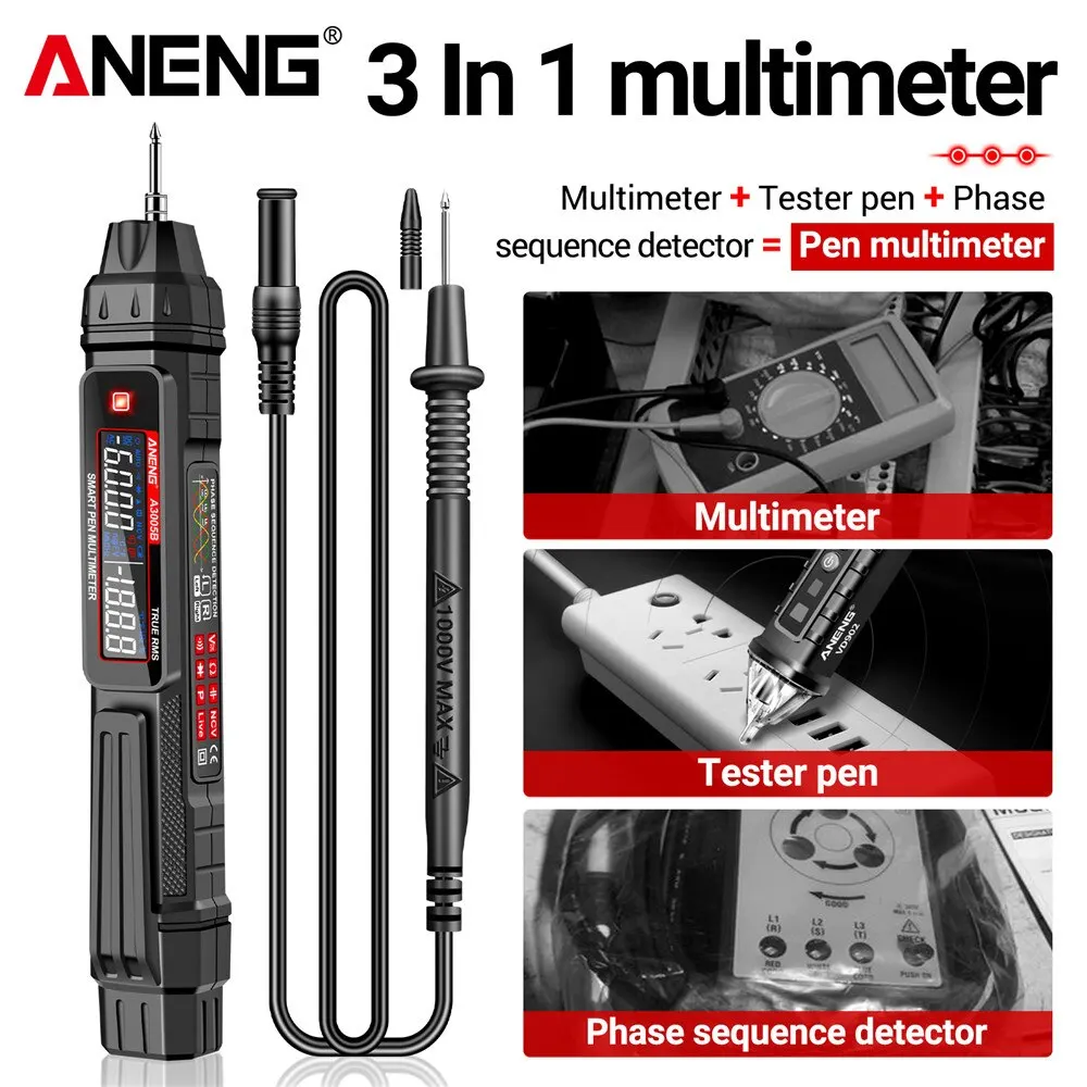 ANENG A3005A/ B Multimetro Detections Pen Type True RMS Meter Multimeters Pen Auto AC/DC Voltage Instant Testers Detector Tools